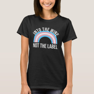 Camiseta No Vinho Não O Rótulo Transgênero Rainbow Tr