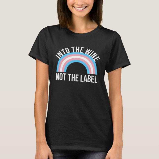 Camiseta No Vinho Não O Rótulo Transgênero Rainbow Tr (Frente)