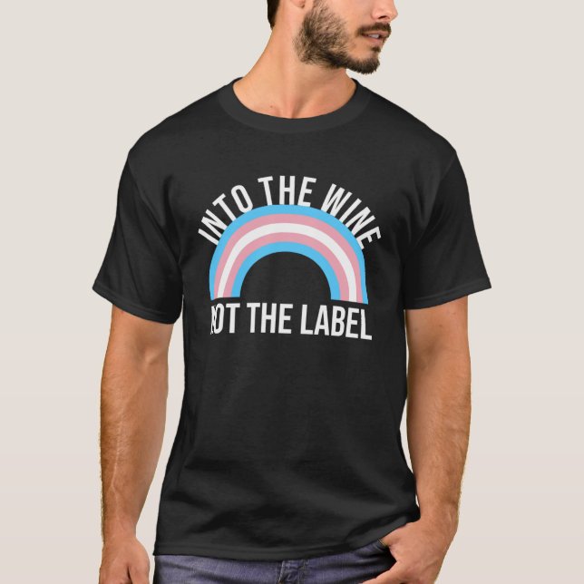 Camiseta No Vinho Não O Rótulo Transgênero Rainbow Tr (Frente)