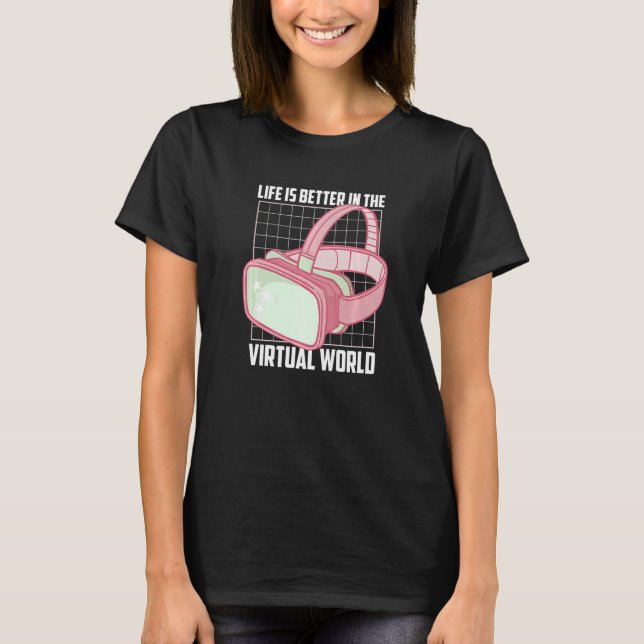 Camiseta No Virtual World Player For Console Gamer (Frente)