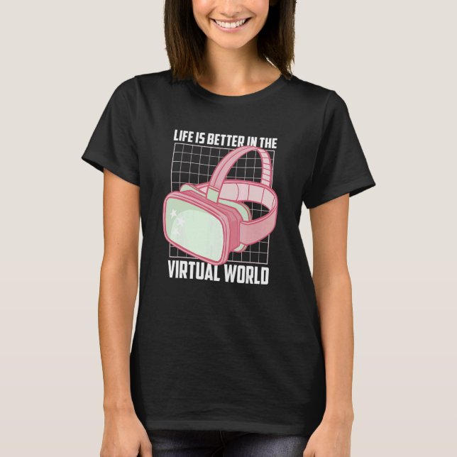 Camiseta No Virtual World Player For Console Gamer (Frente)