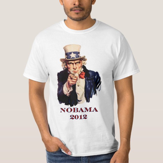 Camiseta NOBAMA 2012 "tio Sam " (Frente)