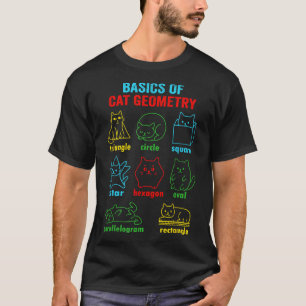 Camiseta Noções Básicas De Geometria De Gato Diversão De Vo