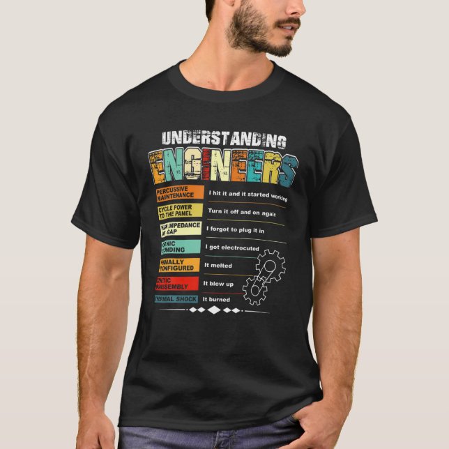 Camiseta Noções básicas sobre Engenheiros Funny Electrical  (Frente)