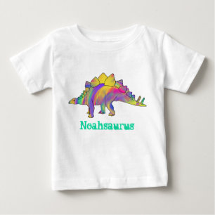 Camiseta Noé saurro Stegosaurus Colorido Arte de Dinossauro