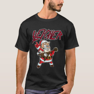 Camiseta Noel Claus Metal Natal Engraçado Ave Sa