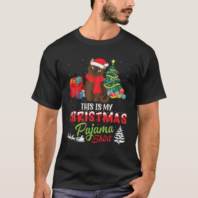 Camiseta Noel De Gato Birmanês Presente Este É O Meu Cristo (Frente)