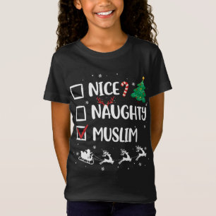 Camiseta Noel Hat Santa-Xma, Engraçado de Natal Muçulmano