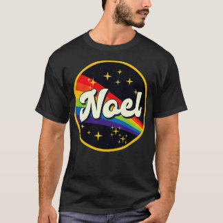 Camiseta Noel Rainbow No Estilo De Vintagem Espacial