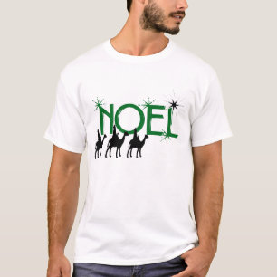 Camiseta Noel três homens sábios vai aos presentes de