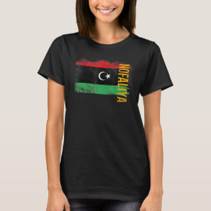 Camiseta Nofaliya Líbia Bandeira Para Homens Líbios Mulhe