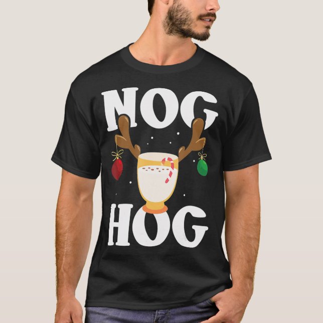 Camiseta Nog Hog Dia Nacional da Independência Ovo Nog Nata (Frente)
