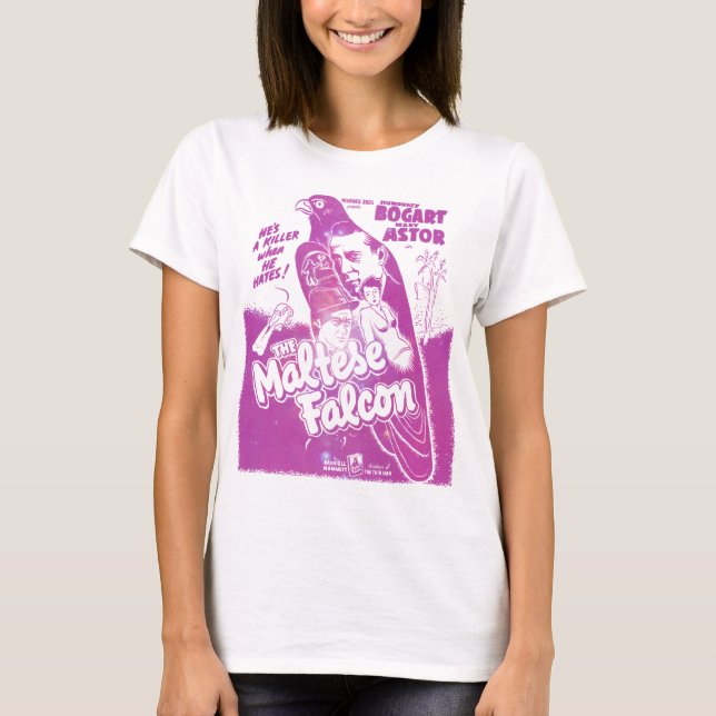 Camiseta Noir Pastel: Falcão maltês (Frente)