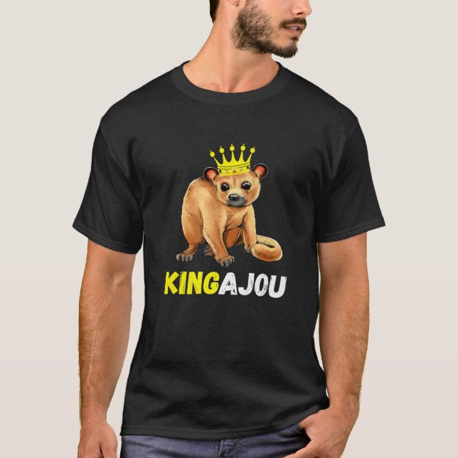 Camiseta Noite Animal Prehensil da Coroa do Rei Kinkajou (Frente)