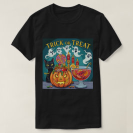 Camiseta Noite Assustadora de Halloween Árvore Sinistra e A