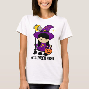 Camiseta Noite Branca de Bruxas do Halloween