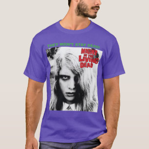 Camiseta Noite Da Garotinha Zumbi Morta-Viva vintage
