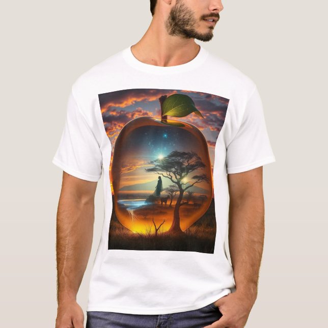 Camiseta Noite da savana africana (Frente)