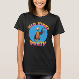 Camiseta Noite das Galinhas Engraçadas Festa de Frango Humo