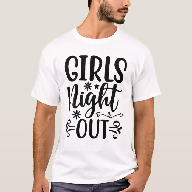 Camiseta Noite das Meninas Roupas de Despedida de Solteira  (Frente)