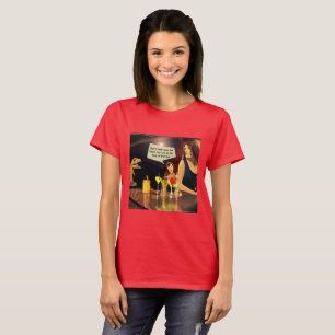 Camiseta Noite das Senhoras Divertidas com T-Rex