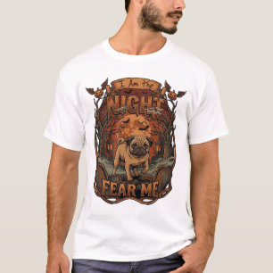 Camiseta Noite de Am Me Tem Pug Halloween Lua