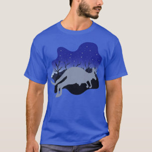 Camiseta Noite de Austrália Outback Zoo Animal Kangaroo