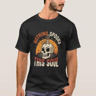 Camiseta Noite de Esqueleto Corajoso de Halloween