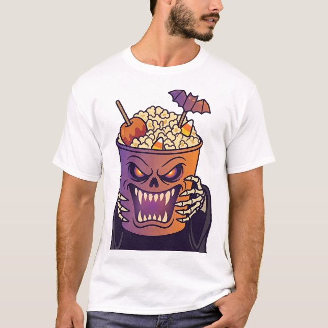 Camiseta Noite de Filme Fantasma Halloween  (Frente)