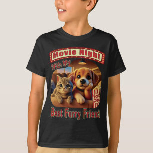 Camiseta Noite de Filme - Melhor Amigo de Furto - Gato e Ca