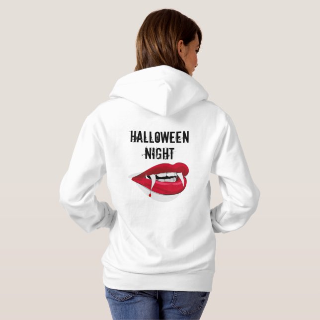 Camiseta Noite de Halloween 2 Sweatshirt básica de capuz, d (Parte Traseira Completa)