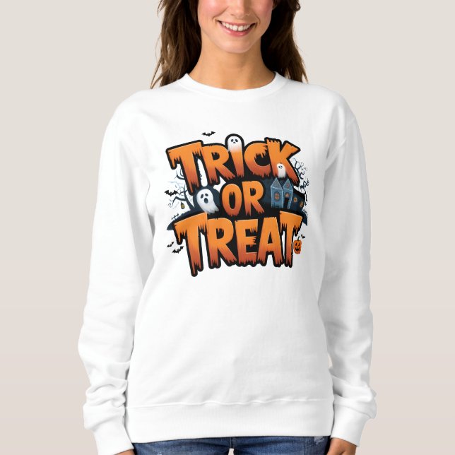 Camiseta Noite de Halloween assombrada com fantasmas (Frente)