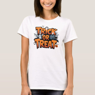 Camiseta Noite de Halloween assombrada com fantasmas
