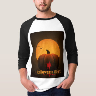 Camiseta Noite de Halloween Est. 31 de Outubro Gato Abóbora