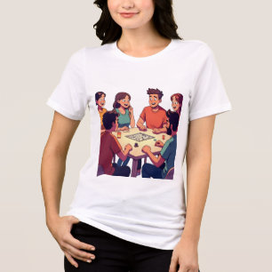 Camiseta Noite de Jogo Amigos de Cartoon