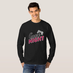 Camiseta Noite de Jogo com Controlador de Jogo Rosa e Preto