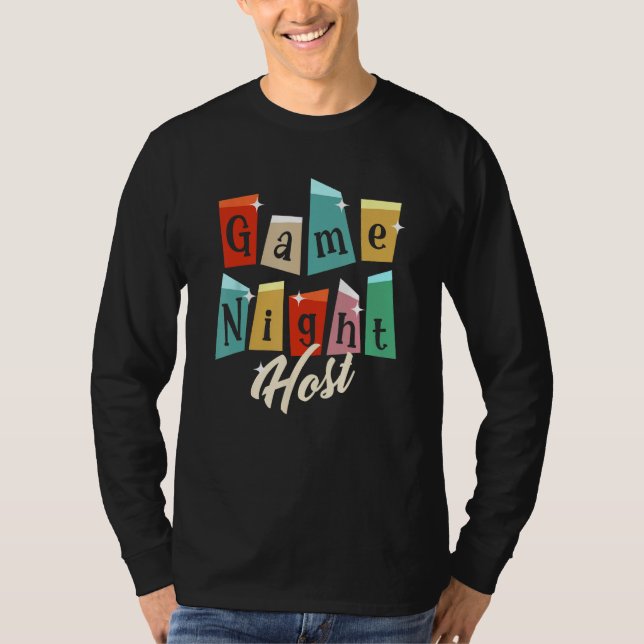 Camiseta Noite de Jogo da Família - Anfitrião Noite de Jogo (Frente)