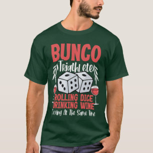 Camiseta Noite de Jogo de Dados Buncoriathlete Jogo Bunco D