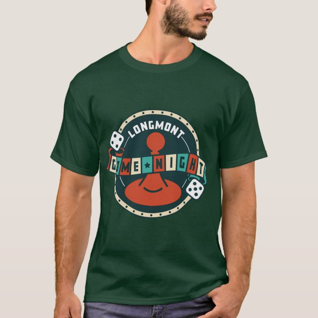 Camiseta Noite de Jogos em Longmont 1454 (Frente)