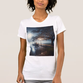 Camiseta Noite de Lua do Barco no Lago