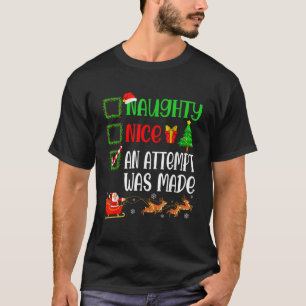 Camiseta Noite De Natal Bela, Uma Tentativa Foi Engraçada X
