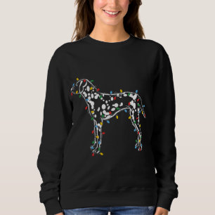 Camiseta Noite de Natal Cachorro Dalmaciano Lover Ugly Swea