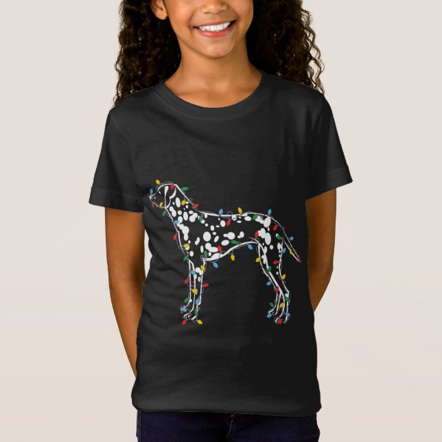 Camiseta Noite de Natal Cachorro Dalmaciano Lover Ugly Swea (Frente)