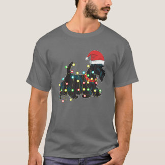Camiseta Noite de Natal Cachorro escocês Cachorro Cachorro 