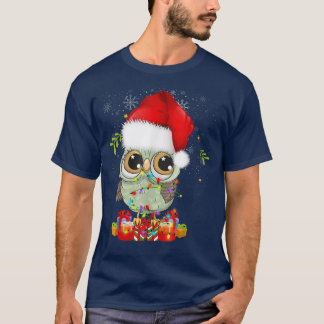 Camiseta Noite de Natal Fala A Coruja Fresca Do Xmas