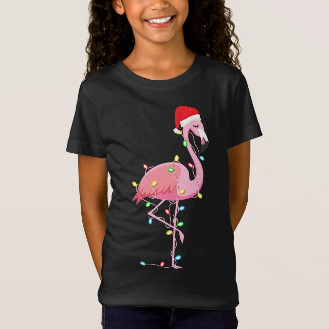 Camiseta Noite de Natal Flamingo Lover Engraçado Presente n (Frente)