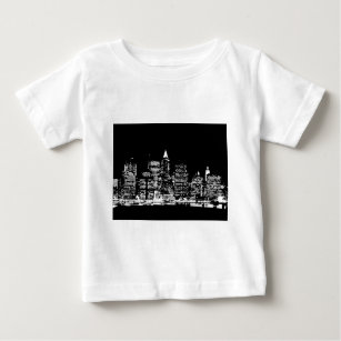 Camiseta Noite de Nova Iorque preto e branco