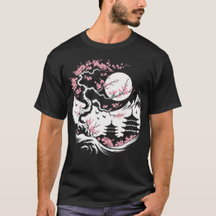Camiseta Noite de Sakura Flor de Cerejeira Japonesa