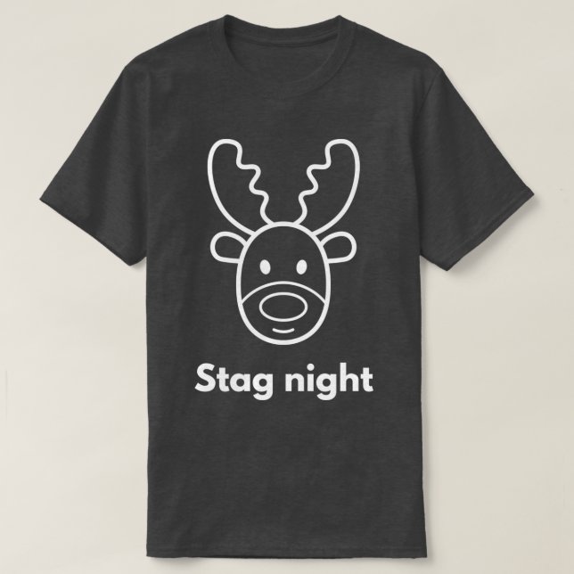 Camiseta Noite de Stag engraçado (Frente do Design)