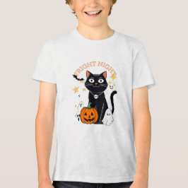 Camiseta Noite de Terror Gato de Halloween